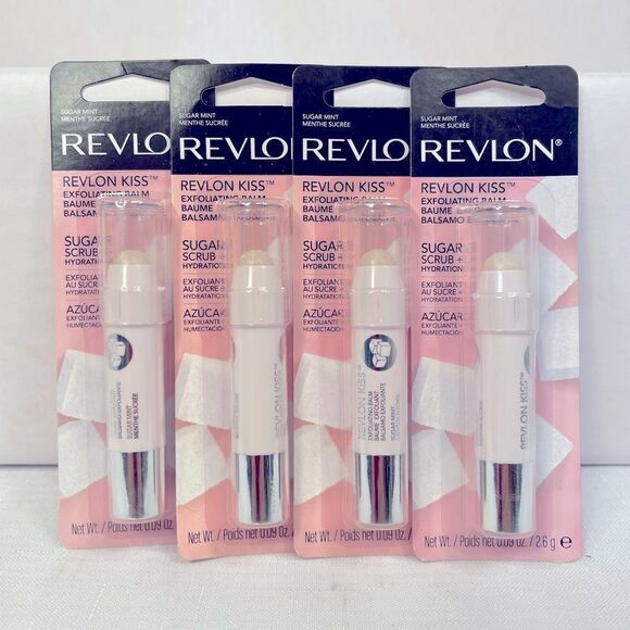 REVLON KISS FRESH SUGAR MINT EXFOLIATING BALM BUNDLE OF 4 - Picture 1 of 2
